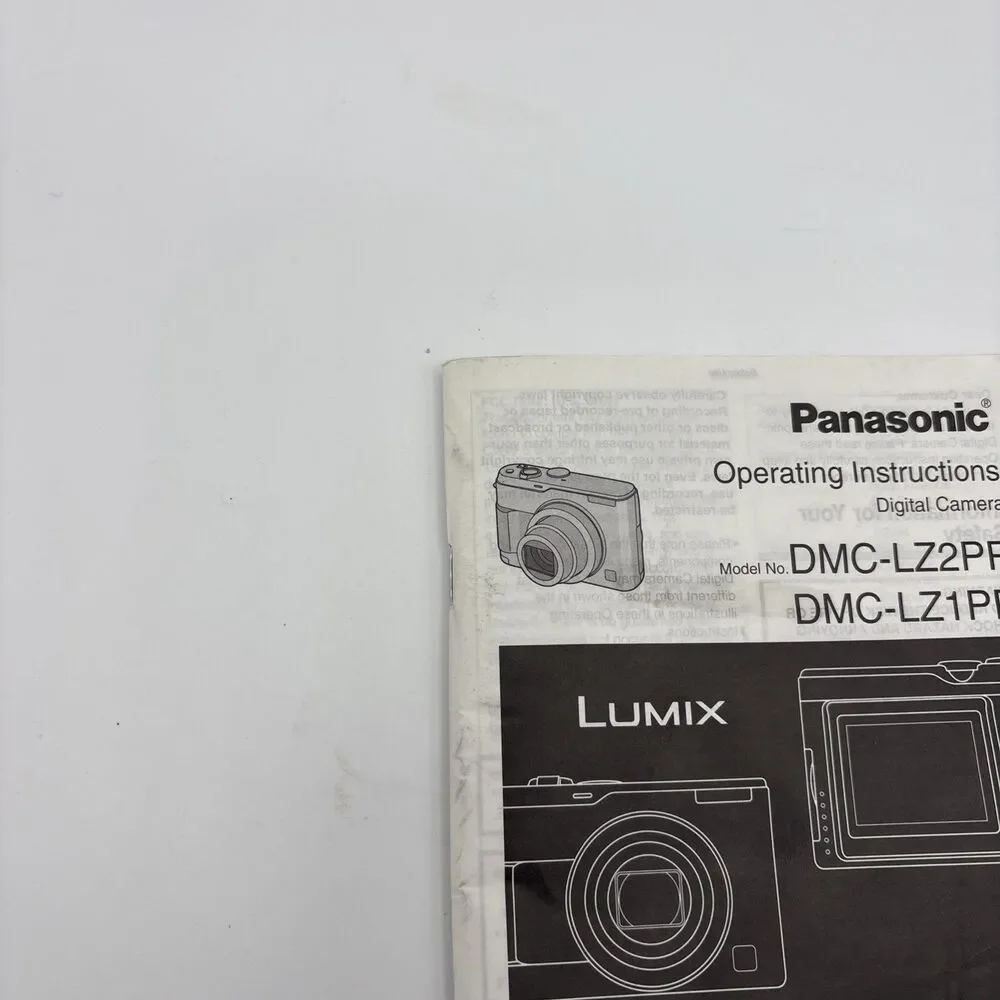 Panasonic Lumix DMC-LZ2PP,DMC-LZ1PP Digital Camera Operating Instructions Book